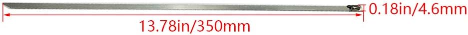 MroMax 13.78" Stainless Steel Cable Zip Ties, Multi-Purpose Metal Exhaust Wrap, 5pcs