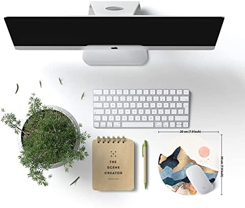 Mouse Pad, Sunrise Mountain Mouse Pad, Cute Small Round Mousepad for Laptop Office Desk, Waterproof Non-Slip Rubber Base Computer Mouse Pads for Wireless Mouse, Abstract Mountain