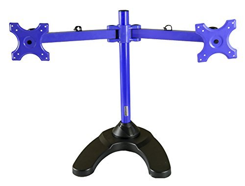 MonMount Dual LCD Freestanding Monitor Stand Up to 24-Inch, Blue (LCD-6460BL)