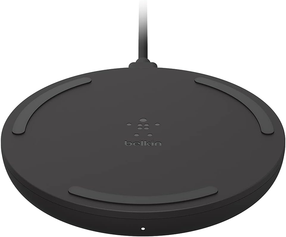 Belkin Quick Charge Wireless Charging Pad - 10W Qi-Certified Charger Pad for Apple iPhone, Samsung Galaxy, Pixel,