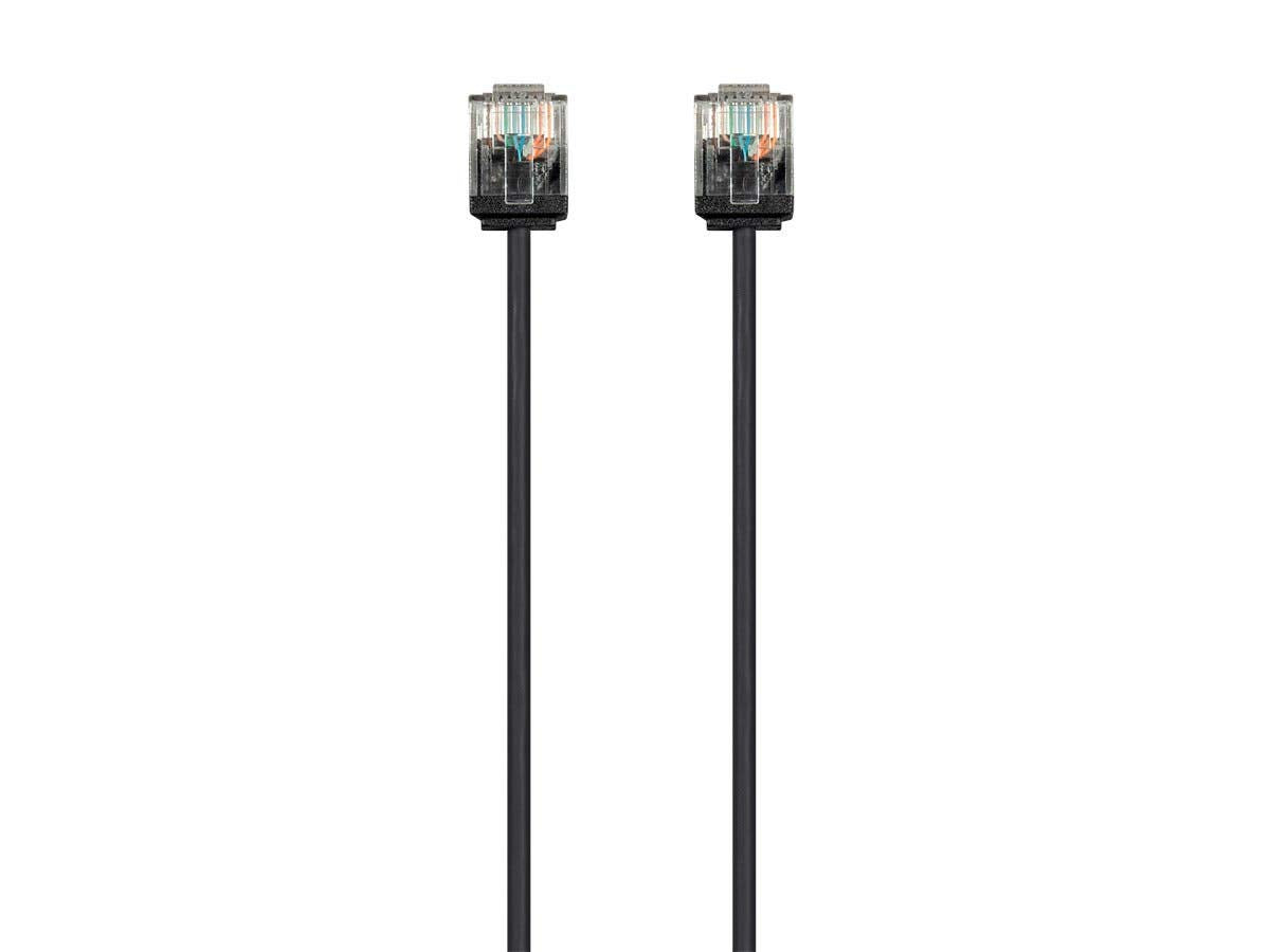 Monoprice Cat6 Ethernet Patch Cable - Snagless, 550MHz, UTP, 32AWG, 0.5 Feet, Black - Micro SlimRun Series