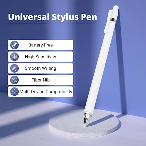 Universal Stylus Pen, Battery Free Touch Screen Pencils with High Sensitivity & Palm Rejection, Double Headed for