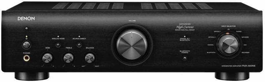 Denon PMA-600NE Stereo Integrated Amplifier | Bluetooth Connectivity | 70W x 2 Channels | Built-in DAC and Phono Pre-Amp | Analog Mode | Advanced Ultra High Current Power