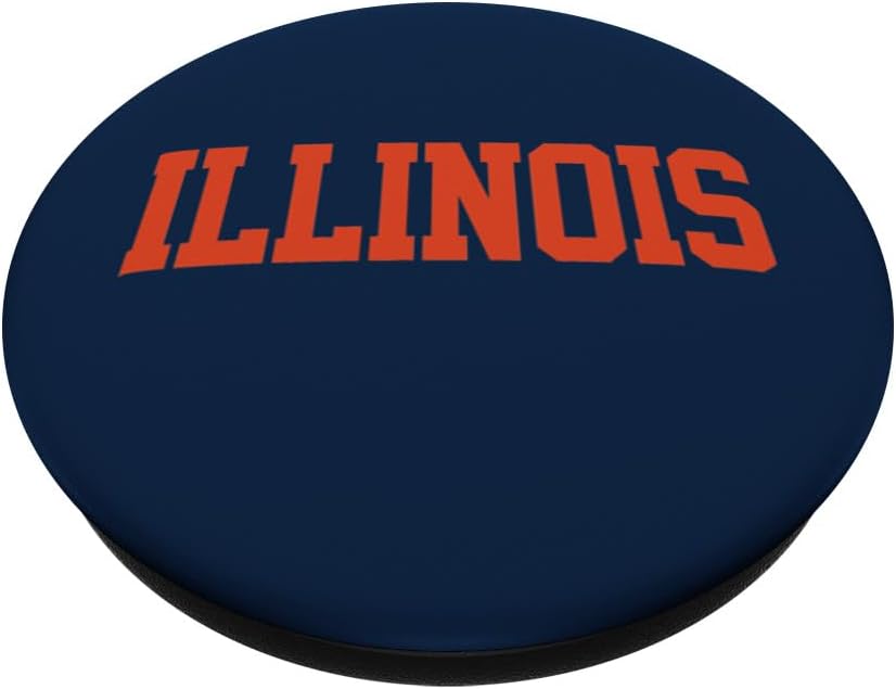 Retro Illinois Tee Vintage Orange Blue Throwback IL PopSockets Standard PopGrip