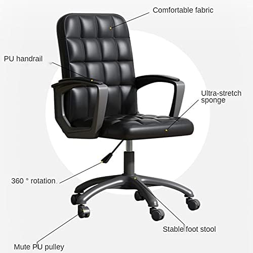 Office Chair Gaming Chair Computer Chair Computer Chair Home Furniture Gaming Chair Office Footrest Modern Simplicity Relaxing Office Chairs PU Fabric Computer Armchair (Color : Rosso)