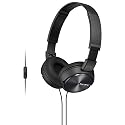 Sony MDR-ZX310AP ZX Series Wired On Ear Headphones with mic, Black