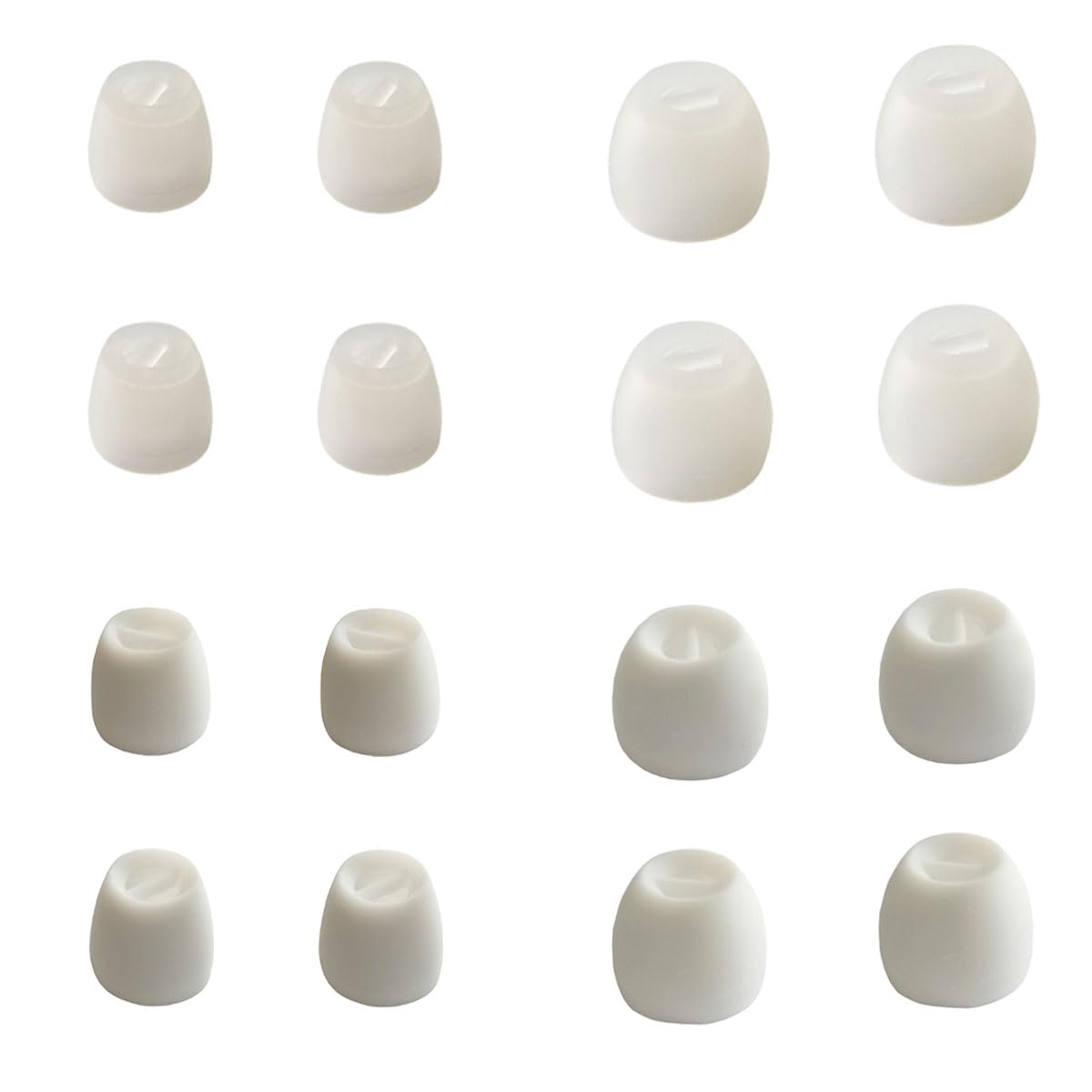 Luckvan 8 Pairs Extra Small Earbuds Tips Replacement Silicone Ear Tips Extra Small Ear Tips for in-Ear Earbuds, White, SHGTWS01