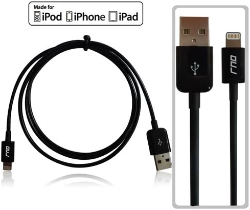RND 1.5FT Apple Certified Lightning to USB Cable for iPhone, iPad, iPod - Black (Xs, XR, 8, Pro, Air, Mini)