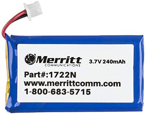 Merritt Compatible Plantronics Battery Replacement for C052, CS50, CS55, CS351n, CS510, CS520 Wireless Headsets