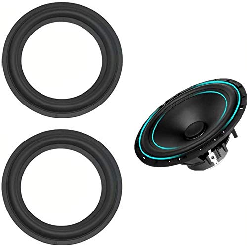 LinaLife 2pcs 10 inch 10" Speaker Foam Surround Kit, 250mm Perforated Rubber Edge Rings Replacement Parts Speaker Repair DIY Surround Rubber Edge