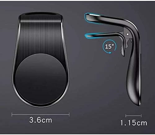 BoxWave MagnetoMount Clip Car Mount for Samsung Galaxy A51 5G - Metal Air Vent Strong Magnet - Jet Black