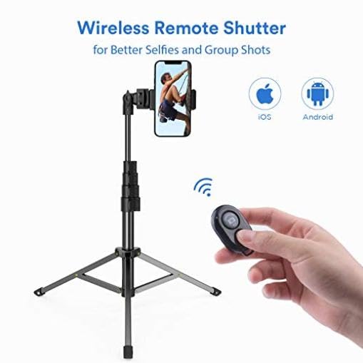 Tripod Selfie Stick Wireless Monopod Compatible with Samsung Galaxy S24/S23/S21/S20 FE (Fan Edition), Remote Shutter Built-in Self-Portrait Extendable