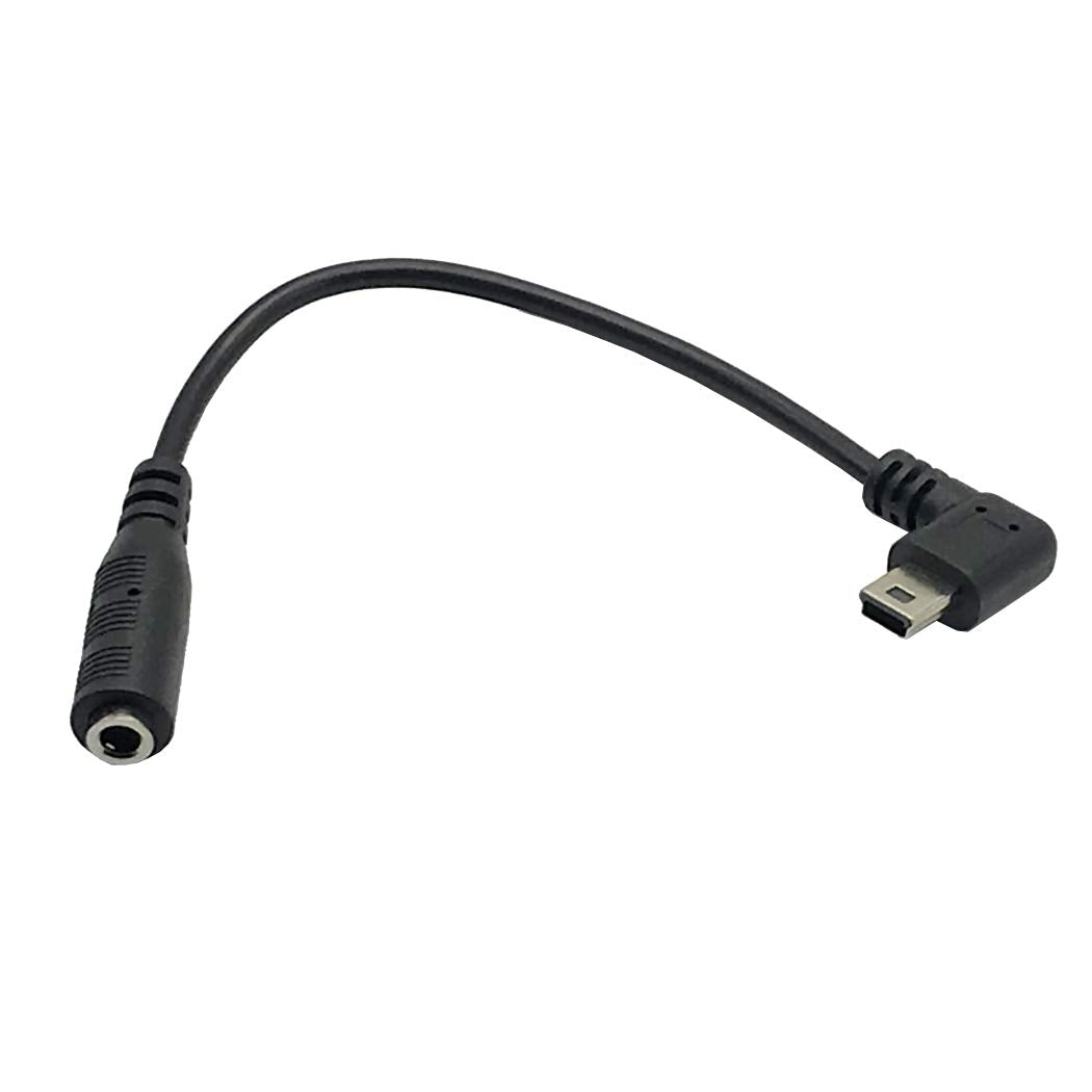 Seadream 6inch Mini USB Male to 3.5mm Jack Female Audio Cord Microphone Adapter Cable (Black, 2pcs)