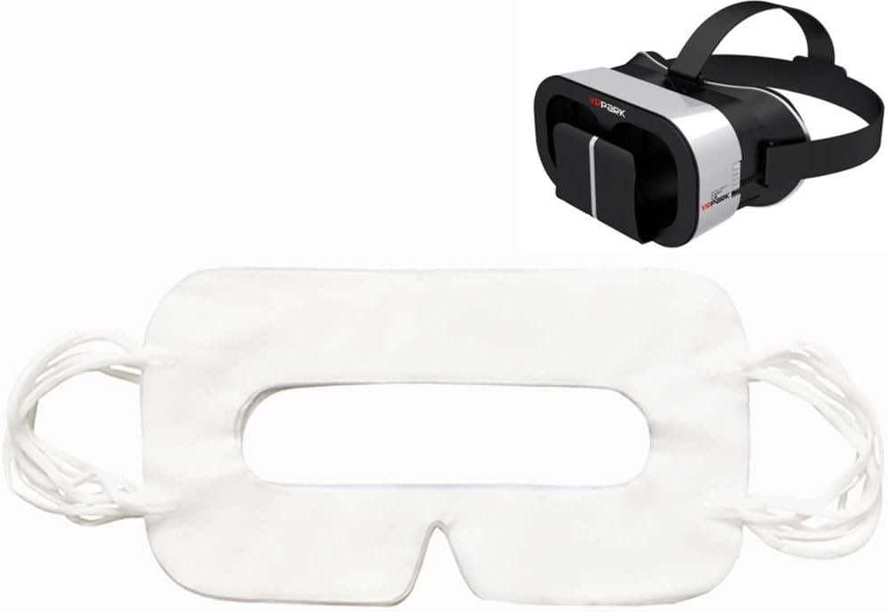 100 Pack White Disposable VR Face Covers, Sanitary Mask Pads for HTC Vive/PS VR/Gear VR/Oculus Rift