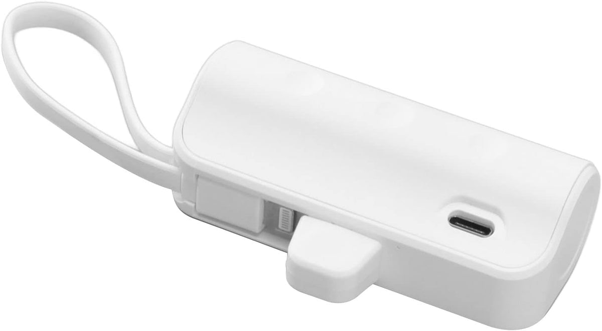 Mini Portable Charger with Built-in Cable, Multifunction Safe Mini Phone Charger for Outdoor Emergency Camping
