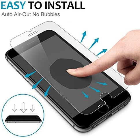 eTECH Collection Tempered Glass Screen Protector for Apple iPhone 5/5S/5C [4”] - Bubble Free, Touch Accurate