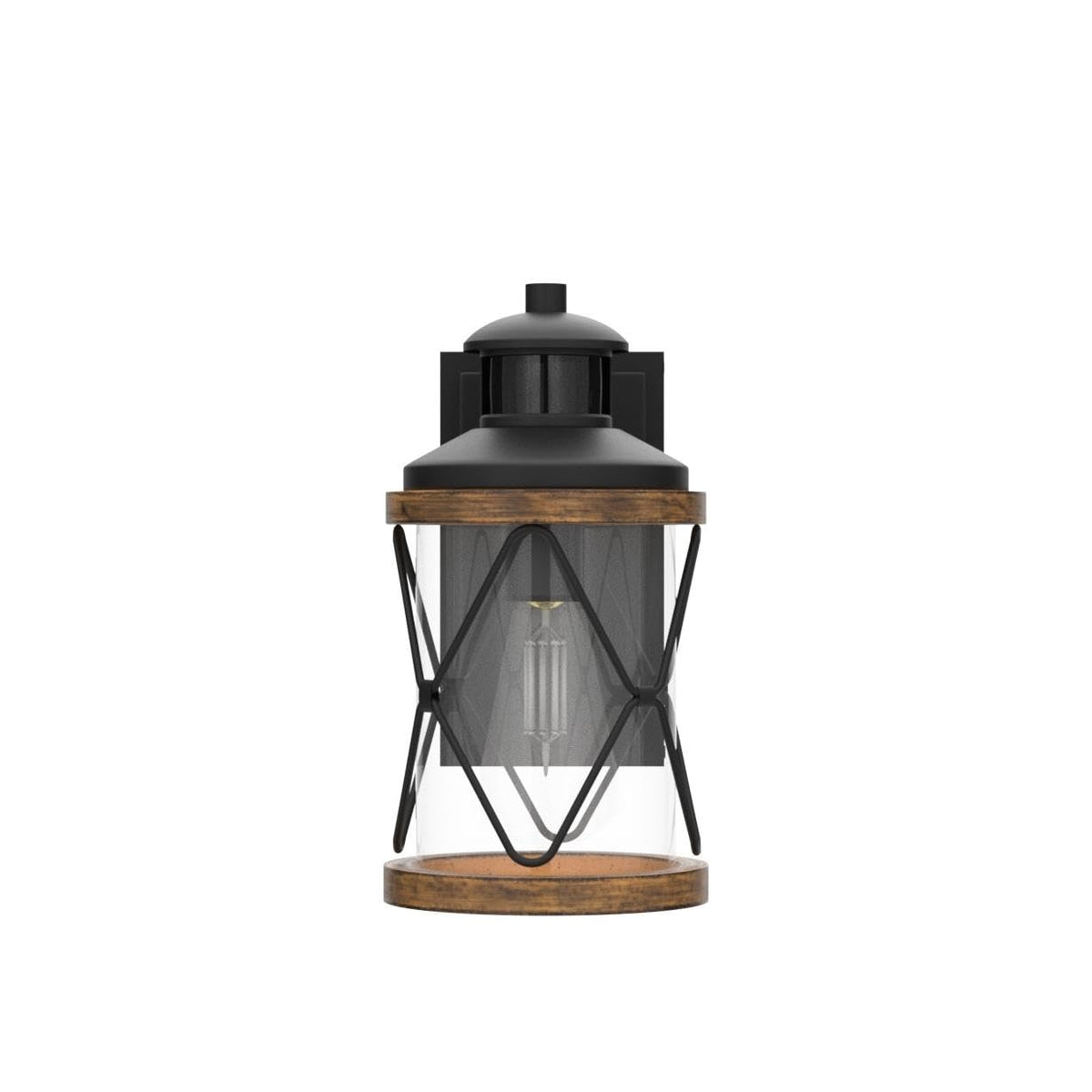 Dusk to Dawn Motion Sensor Outdoor Porch Light with GFCI Outlet,3 Lighting Modes Anti-Rust Waterproof Industrial Outdoor Lantern,Exterior Work lights