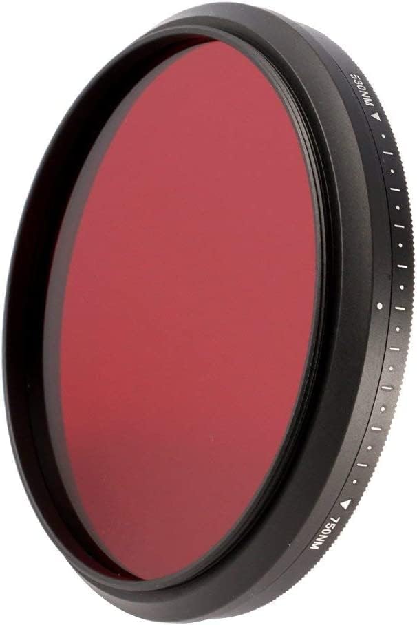 Foto4easy 82mm Adjustable Infrared X-Ray Filter, 530nm to 750nm for DSLR Camera Lens