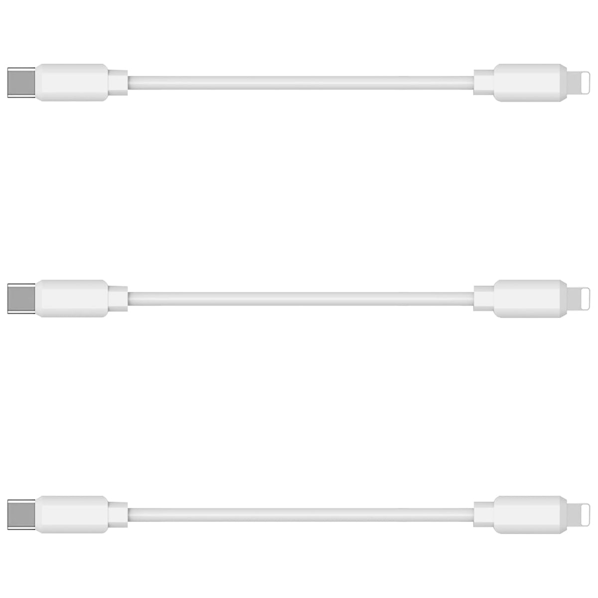 MSTJRY 3 Pack 10 Inch Short iPhone Cord to USB-C, 20W Fast Charging Cable