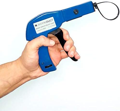 Electriduct Cable Tie Gun Zip Tie Cutting and Fastening Tool with Adjustable Tension for Nylon Cable Ties, Flush Cut