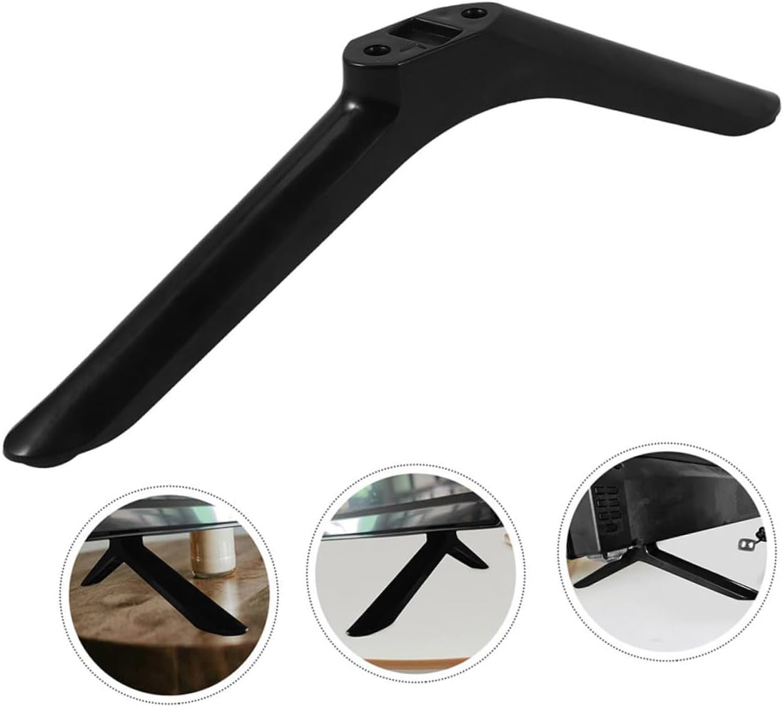 HOMSFOU 2pcs 55-inch Tv Stand Brackets for Televisions, Desktop Tv Support Base Pedestal Feet with Screws, Plastic