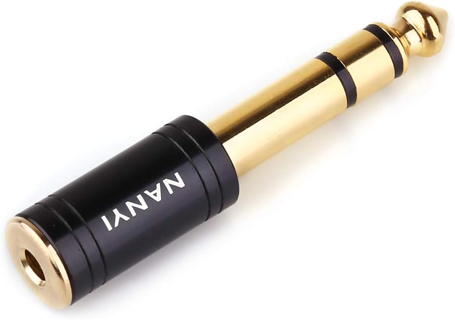 NANYI 1/4'' Male to 1/8'' Female Stereo Headphone Adapter Connect Cable - Upgrade 6.35mm Jack Stereo Socket Male to