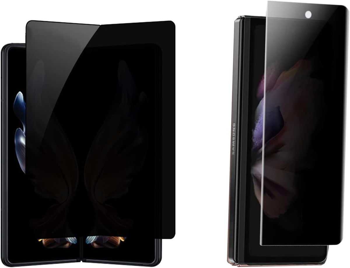 2 Pack Privacy Screen Protector for Galaxy Z Fold 3 - Anti-peep Outside + Inside Soft Film, Scratch Resistant