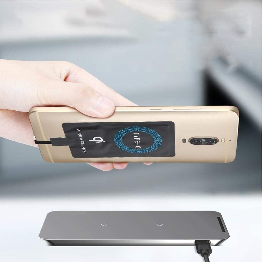 2PCS Universal Ultra Slim Type C Wireless Charger Receiver Module, Qi Receiver for Type C Mobile Phones