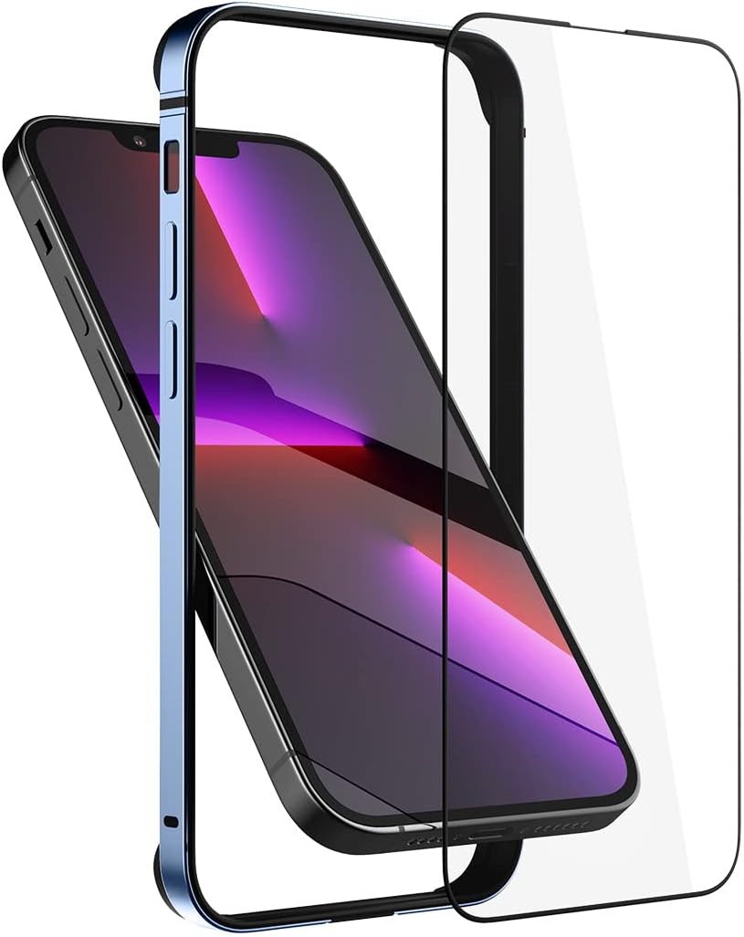 Slim Metal Bumper Case for iPhone 14/13/13 Pro, Metal Bumper Cover with Soft TPU Inner [No Signal Interference][Support