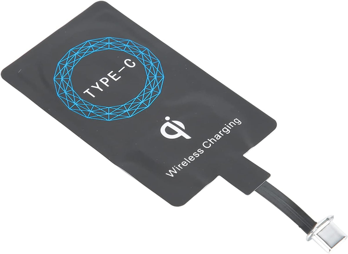 2PCS Type C Wireless Charging Receiver, Fast Self Adhesive Sticker Charger for Mobile Phone Android Device