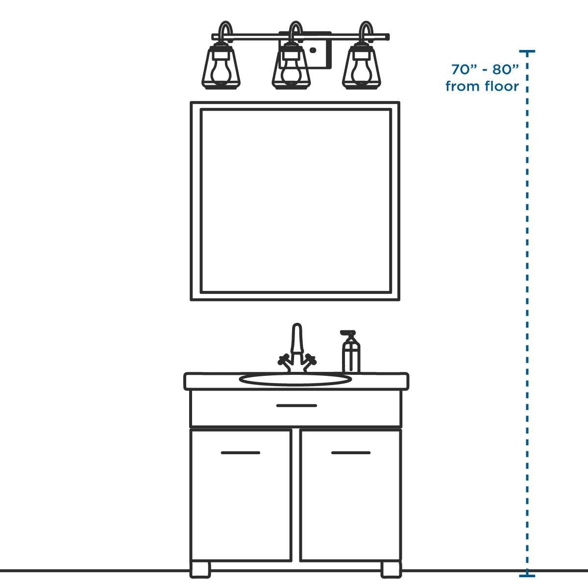 Progress Lighting P300160-009 Clifton Heights Bath & Vanity, Brushed Nickel, 8.38x23.00x23.00