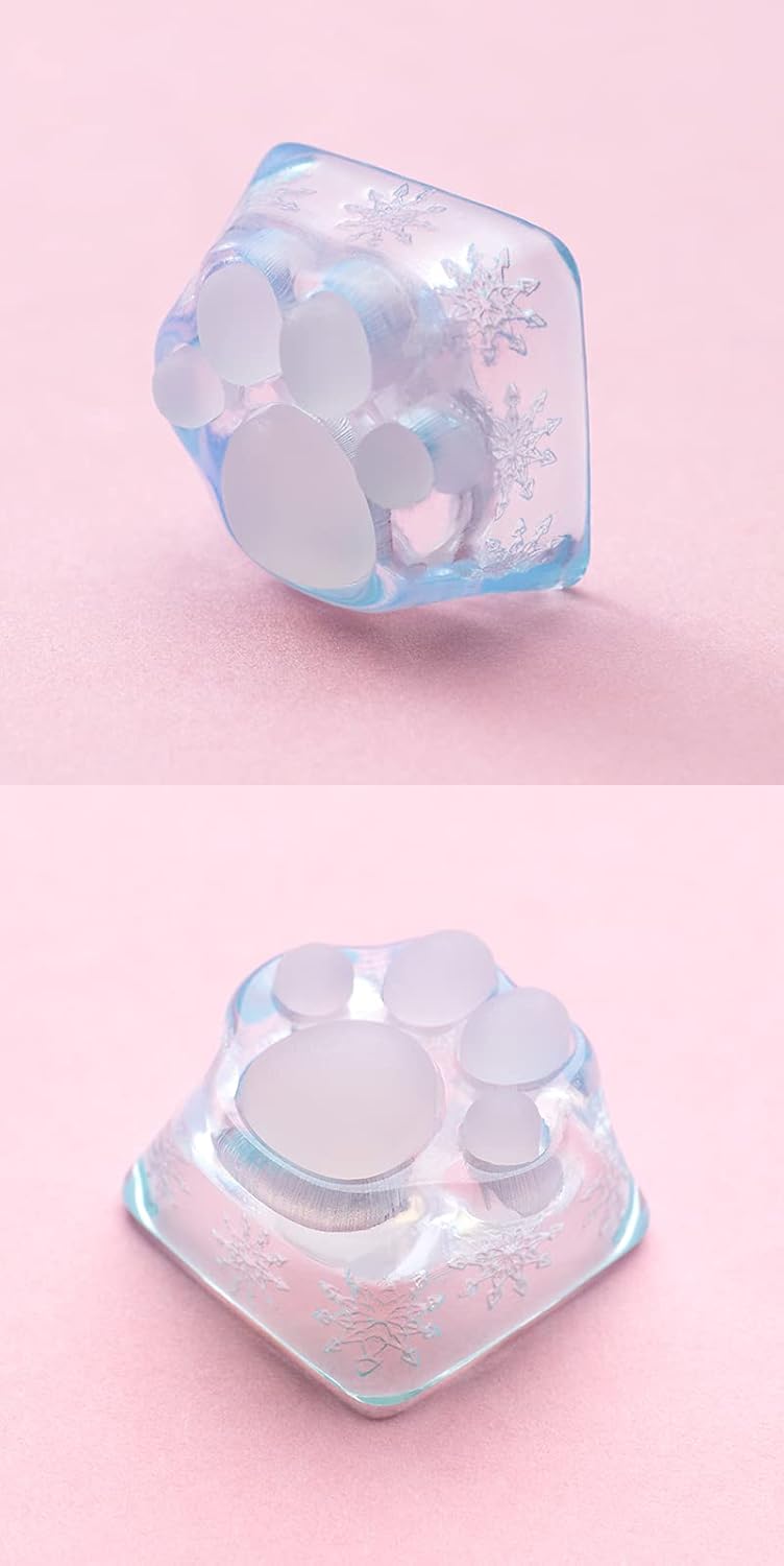SYA Cute Novelty Cat-Claws Keycap, 3D Model OEM Profile, Squishy-Paws Custom Key Caps for Cherry MX Switches,