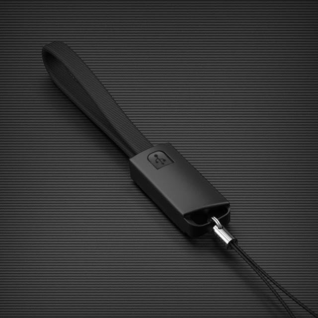 BoxWave USB Type-C Cable Compatible with NUU Mobile G3 - Keychain Charger, Jet Black 8 in USB Type-C to Type-A