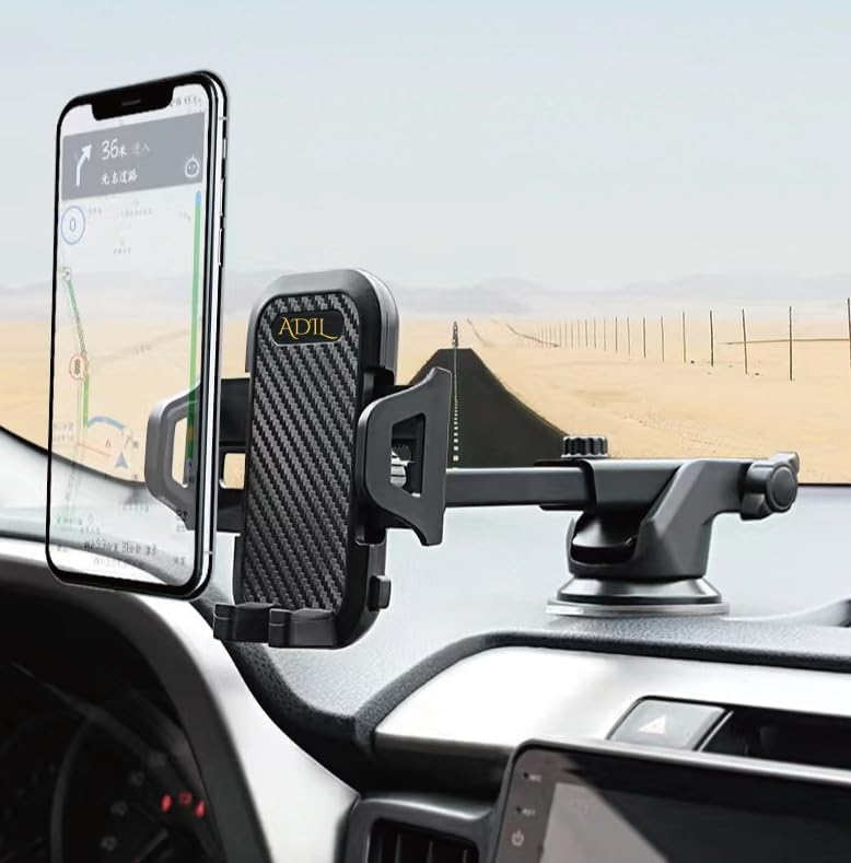 ADIL Car Phone Holder Mount, Military-Grade Universal Phone Holder for Dashboard, Windshield, Vent, fits iPhone 15 14