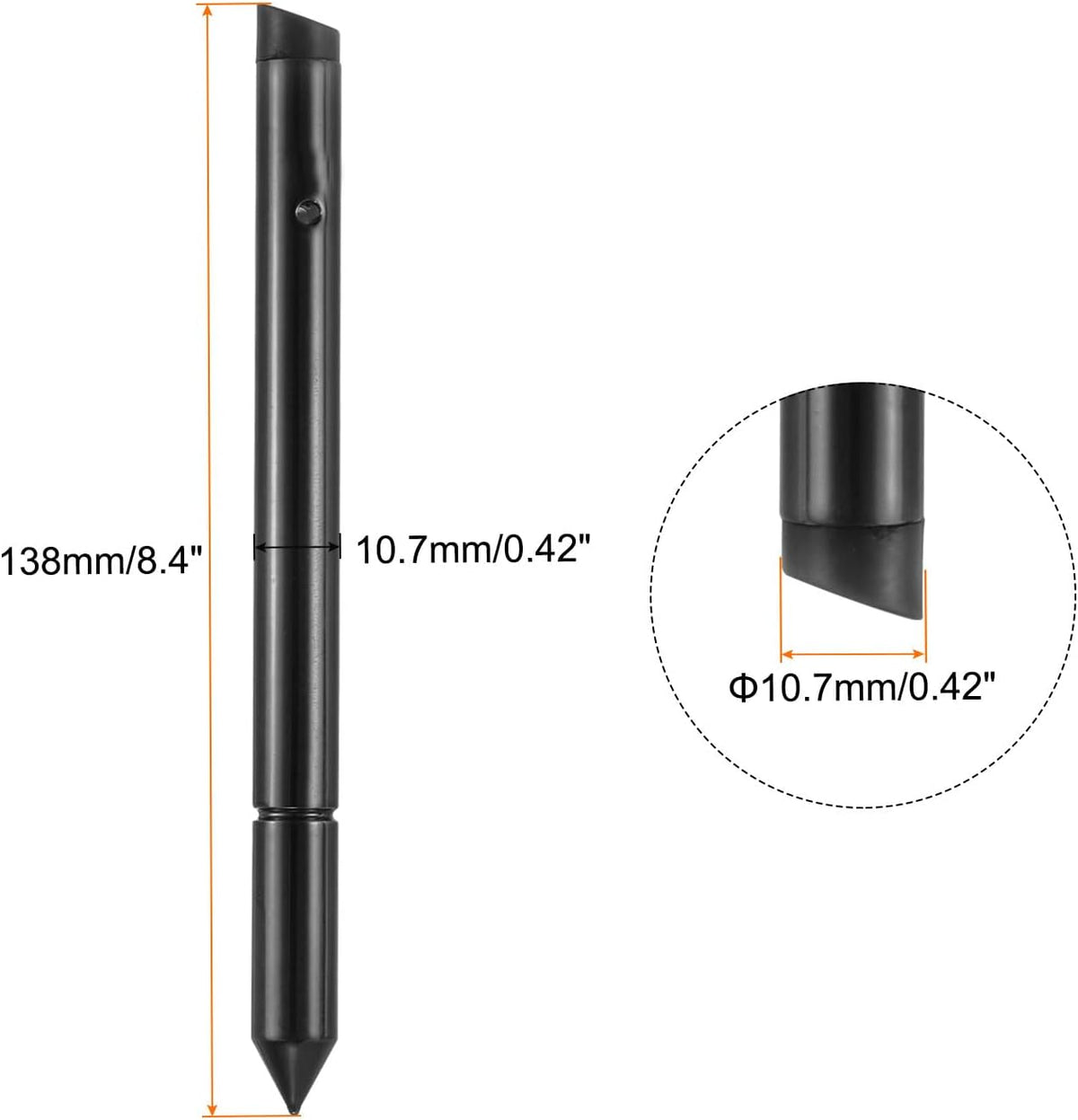 MECCANIXITY 3pcs 2 in 1 Touch Screen Pen, Resistive Stylus Pen with Resistance Capacitive Tips, Universal, Black