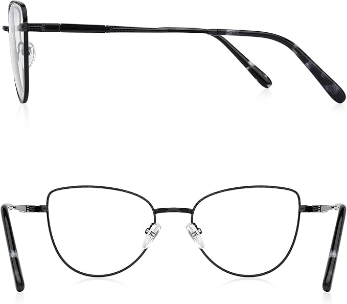 RB. Pilot Retro Cateye Reading Glasses for Women Blue Light Blocking Computer Glasses Spring Hinge Readers