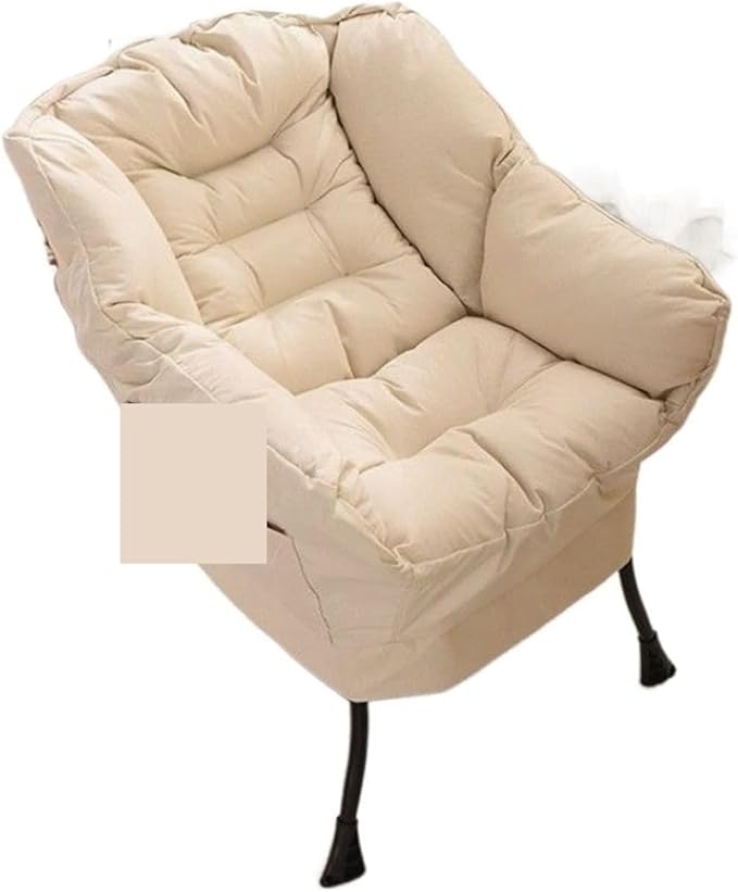 Gaming Chair Computer Chair Sofa Wholesale Armchair Bedroom Comfortable Chair Armchair Chair (Color : Tq Beige Cotton And-01)