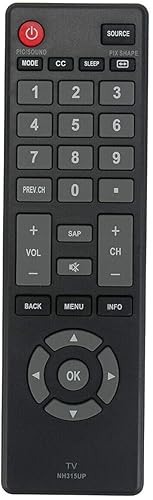 Replacement Remote Control for Sanyo TV NH316UD FW32D06F FW32D06F-B FW40D48F FW40D36F FW40D36F-B FW43D25F FW50D36F FW55D25F FW55D25F-B