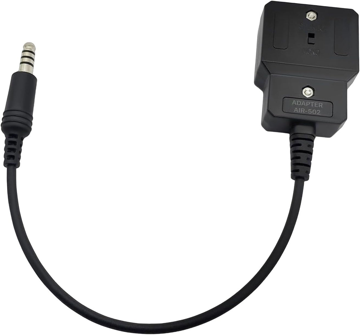 General Aviation Headset Adapter to Helicopter, Stereo Mono Switch for GA Headphone with 7.0mm U174U Plug