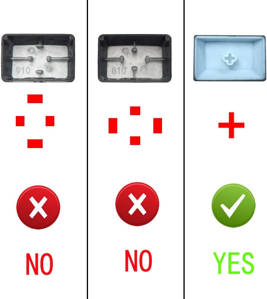 Authentic RGB Cherry Switch, Cherry MX Switches Keycap Replacement Set, 10 pcs (Black 3 pin)