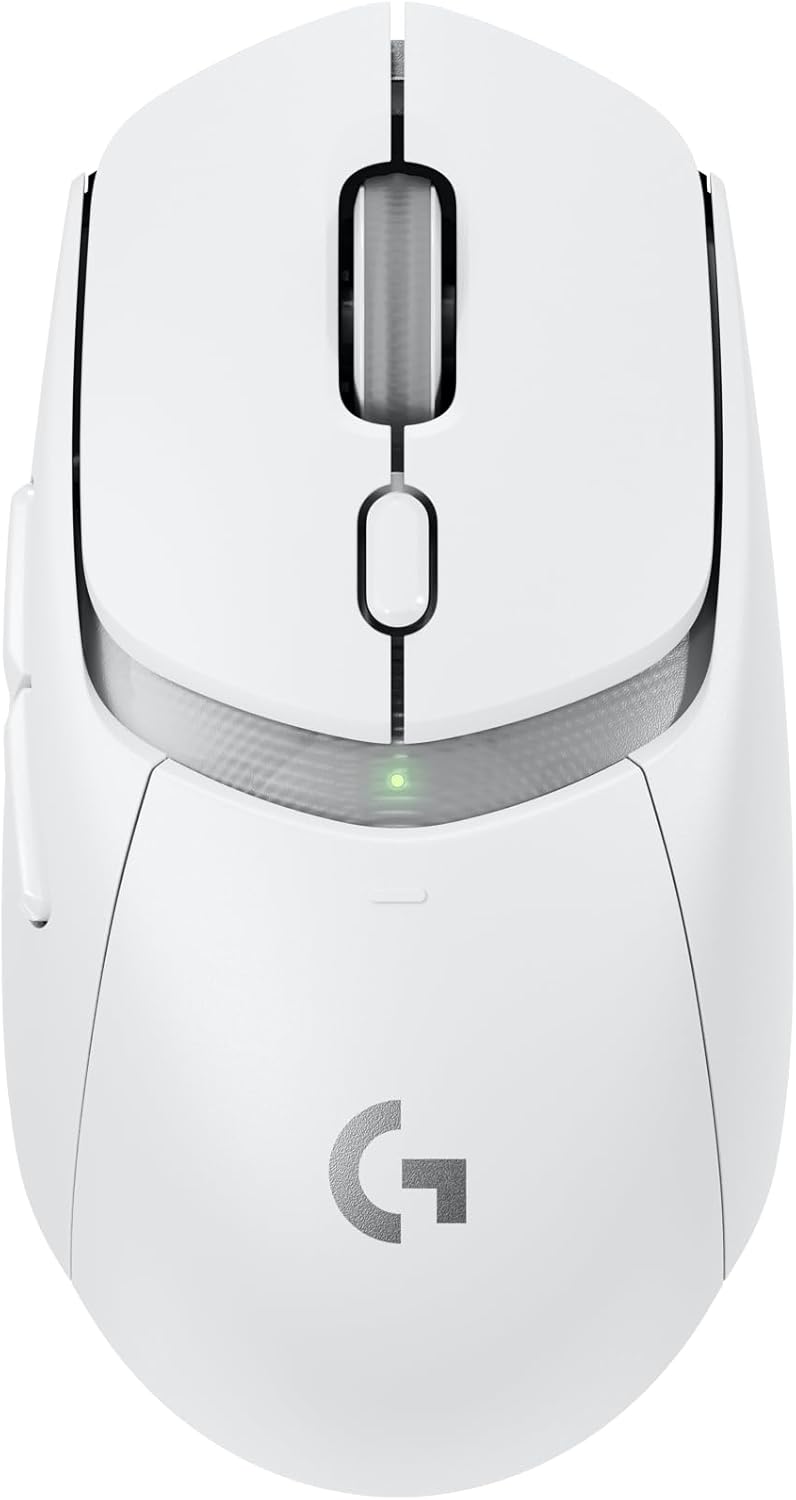 Logitech G309 Lightspeed Wireless Gaming Mouse, Lightweight, LIGHTFORCE Switches, Hero 25K Sensor, 300+ hr Battery, 6 Programmable Buttons, PC & Mac - White
