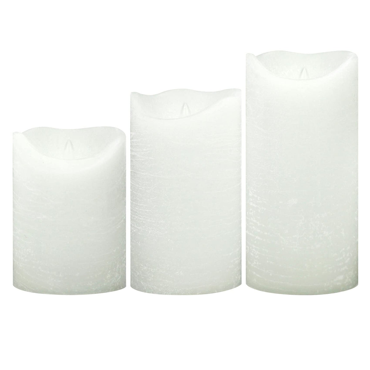 Ezikitchen Flameless Candles Flickering Set Of 3 (D 3 X H 4 5 6) Real Wax Battery Operated Led Candle With Timer Home Decorative