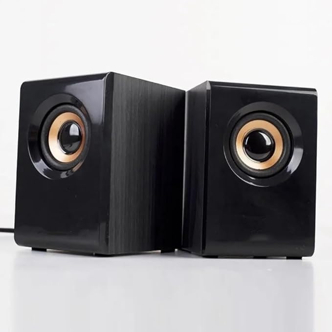 Desktop Computer Notebook Wooden Small Speaker USB2.0 Audio Speakers