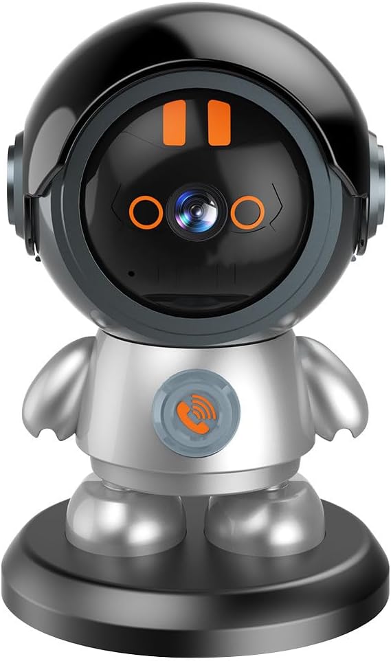 Robot Security Camera WiFi IP Camera, 3MP Surveillance Camera with Night Vision, Motion Detection, 2-Way Talk