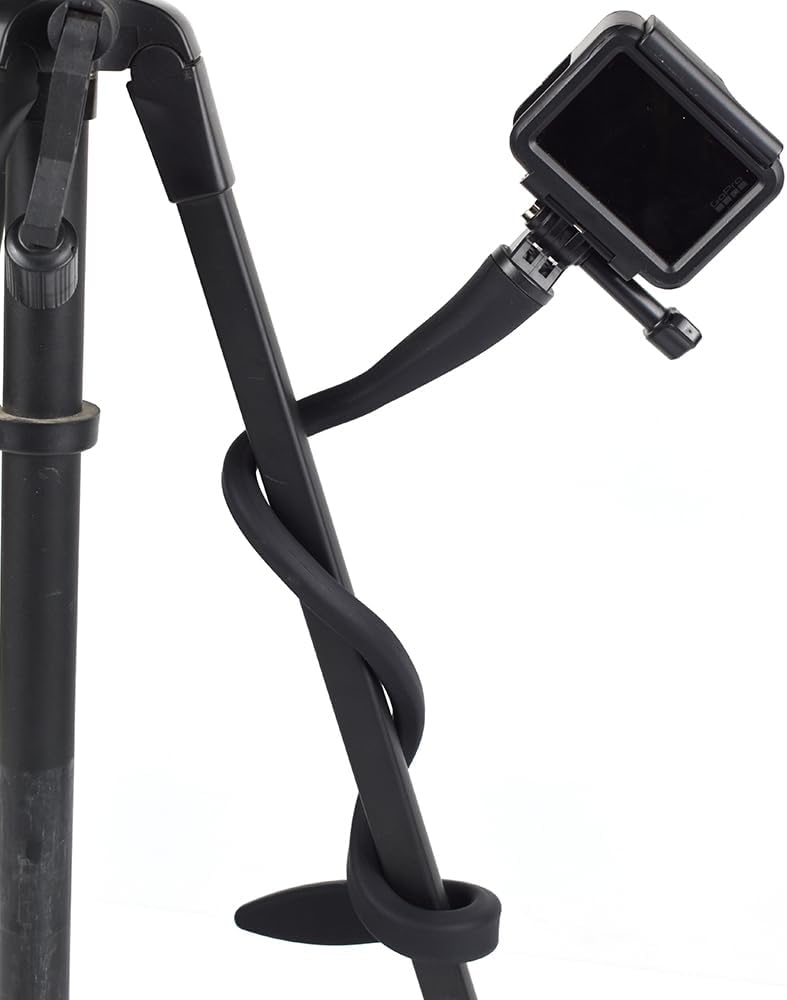 Fence Mount Chain Link Mount for Action Camera Phone, Flexible Clamp Selfie Pole Gooseneck Mount for GoPro, Insta360,