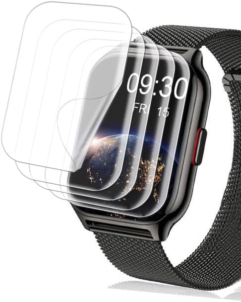 [5 Pack] P95 2.01” Smartwatch Soft Screen Protector, HD Clear Anti-Scratch Bubble Free PET Film for Popglory ZOSKVEE