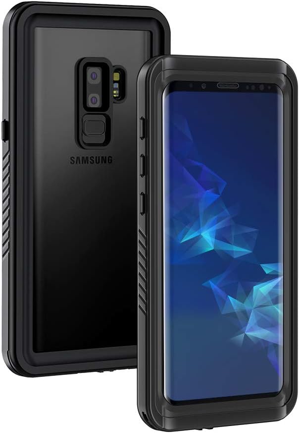 Lanhiem IP68 Waterproof Dustproof Case for Samsung Galaxy S9+ Plus, Built-in Screen Protector, Rugged Full Body