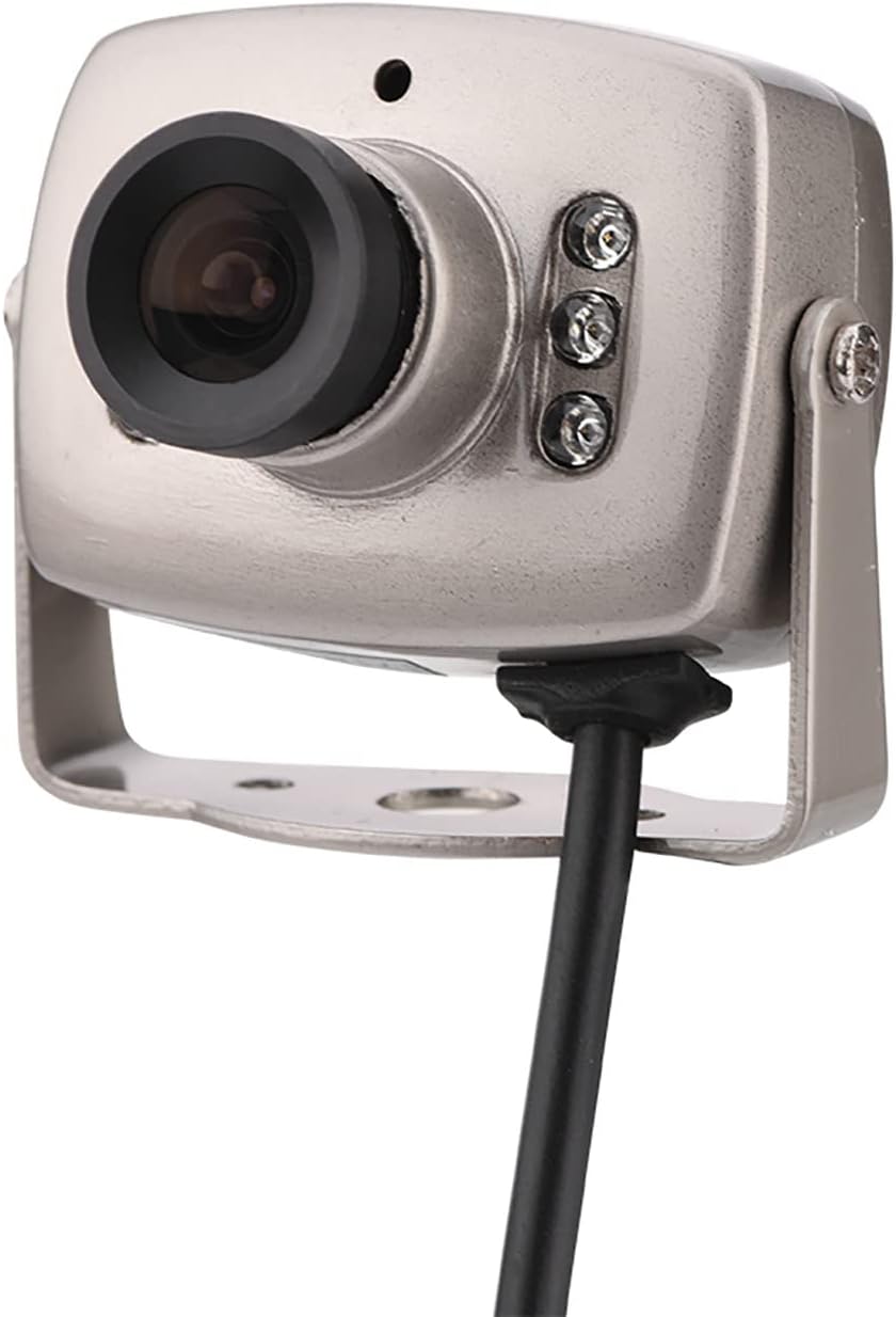 Mini CCTV Security Camera, Wired CMOS Digital Video Camera, 6LED, PAL NTSC for Home Office (NTSC Format)