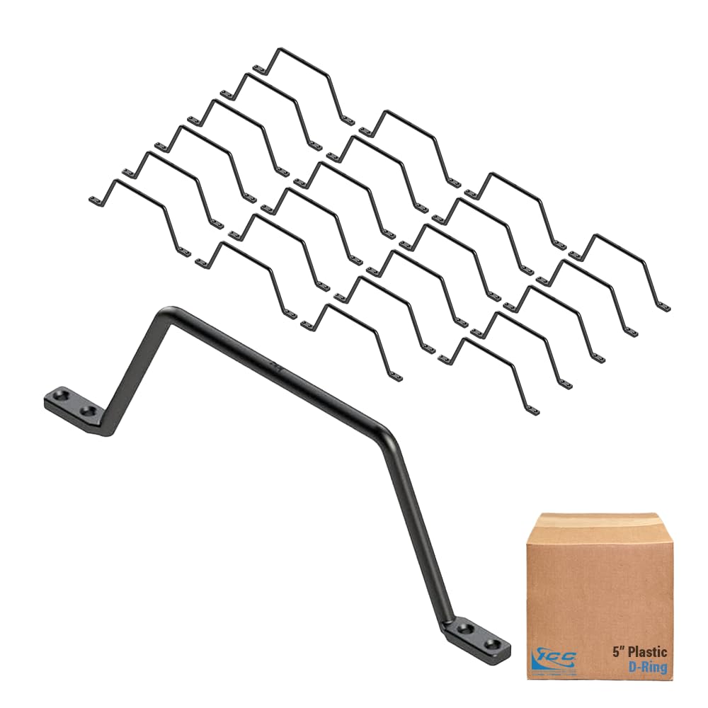 ICC 5" 25-Pack Plastic Cable Distribution D Ring, Non-Conductive Wall Cable Organizer, Cable Hanger & Wire Loop