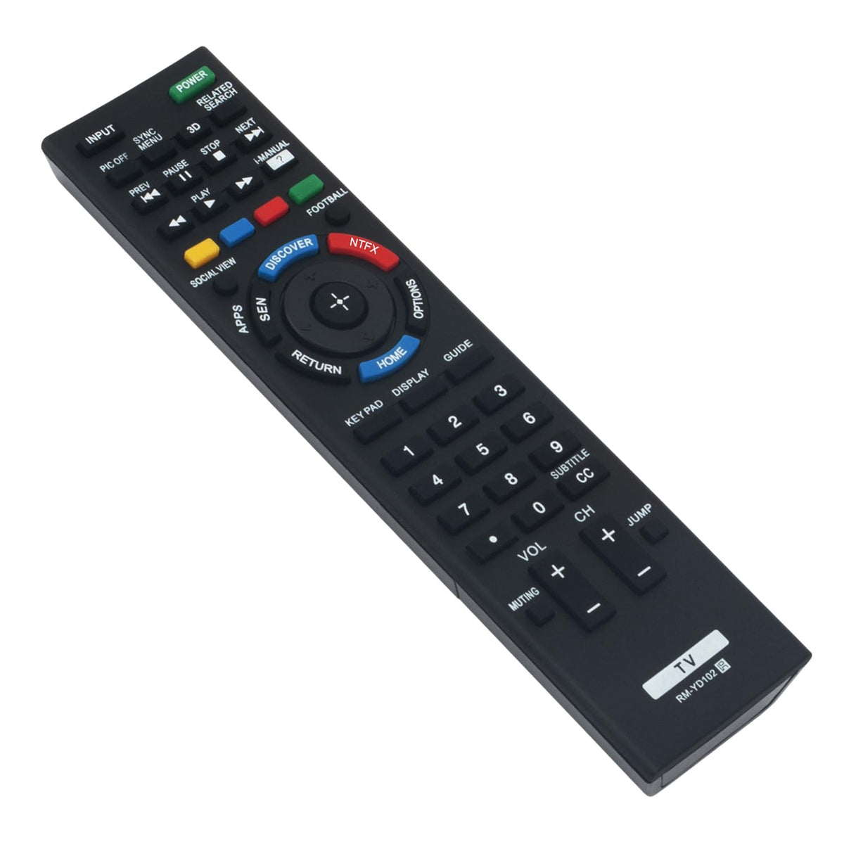 New RM-YD102 Replaced Remote fit for Sony 3D Smart LCD LED HDTV KDL-50W790B KDL50W790B KDL-50W800B KDL50W800B KDL-55W790B KDL55W790B KDL-55W800B